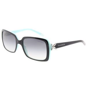 New Tiffany & Co. TF 4047B 80553C Top Black on Azure Sunglasses Grey Gradient